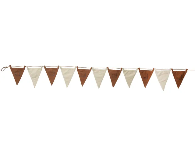 nordisk-flag-lines-2er-set-wimpelkette-dachshund-chocolate image 1