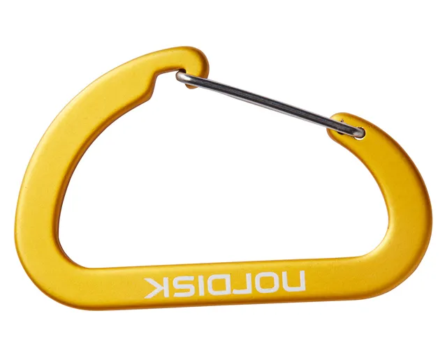 nordisk-large-hooks-6-st-ck-aluminium-karabinerhaken-in-mustard-yellow image 1