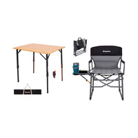 kingcamp-outdoor-table-chair-bundle-set-director-chair-bamaura-8060-bambustisch image 2