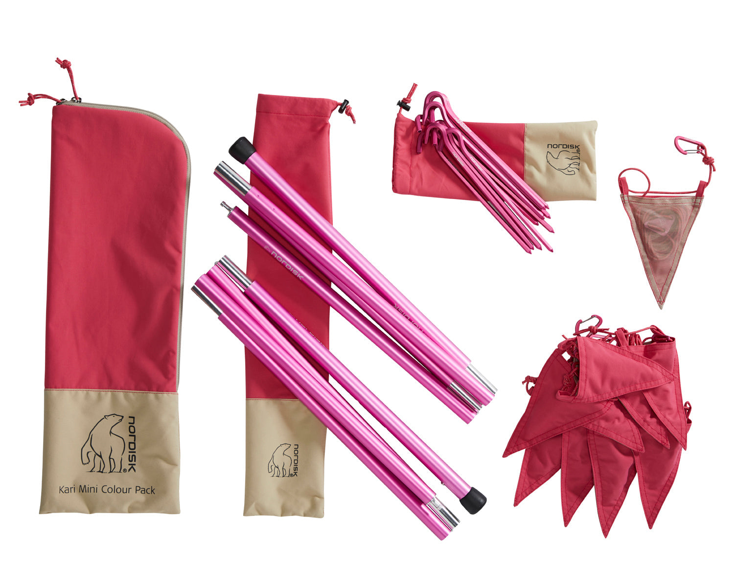 nordisk-kari-mini-colour-pack-azalea-cherry-pink-tarp-zubeh-rset image 3
