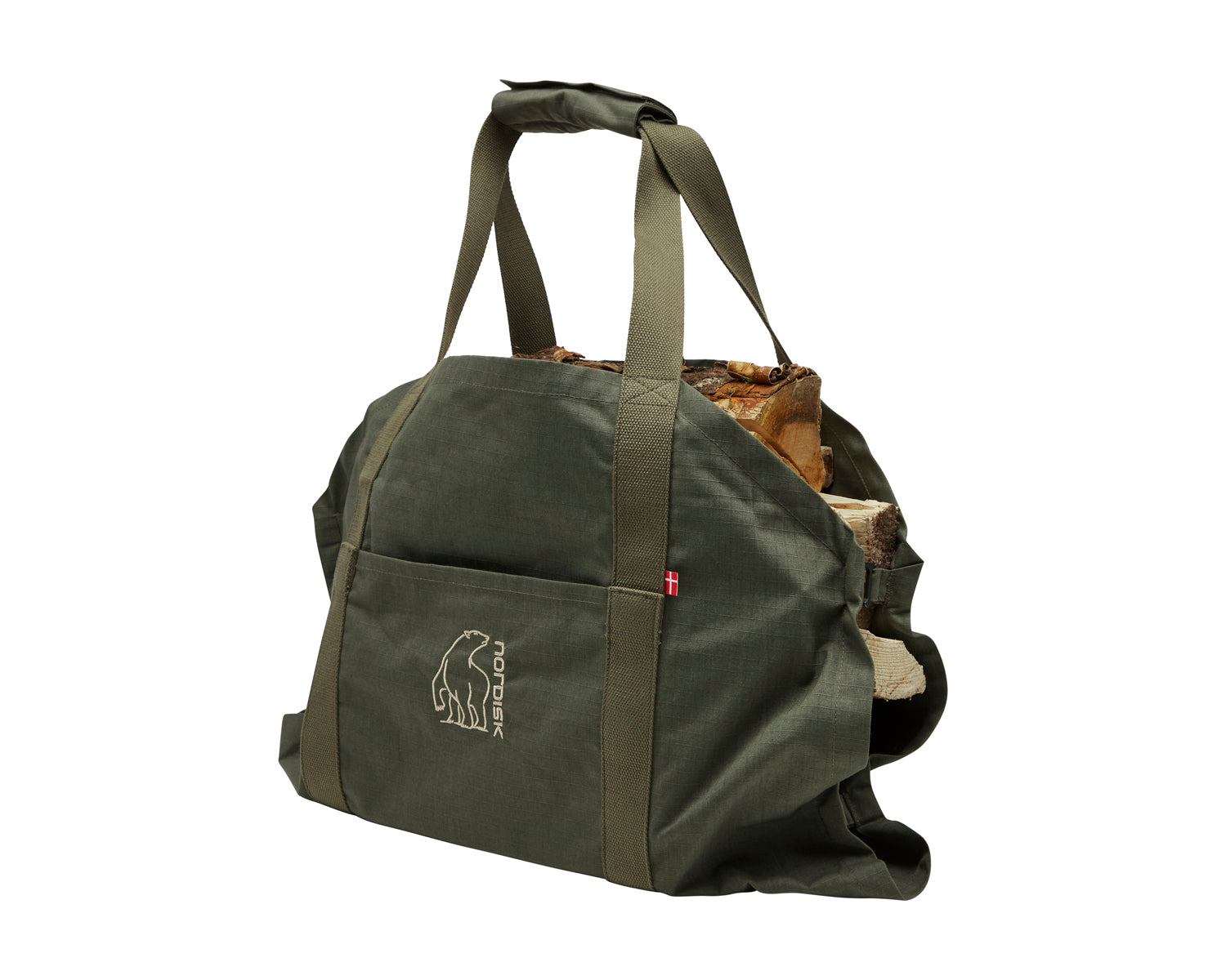 nordisk-blus-wood-bag-holztasche-aus-ripstop-baumwolle-four-leaf-clover-green image 4