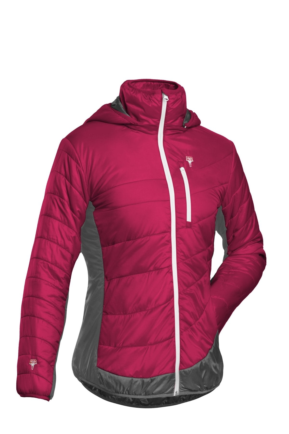 gr-ezi-bag-refreshful-silkwool-jacket-damen-isolationsjacke-raspberry-red-grey image 3
