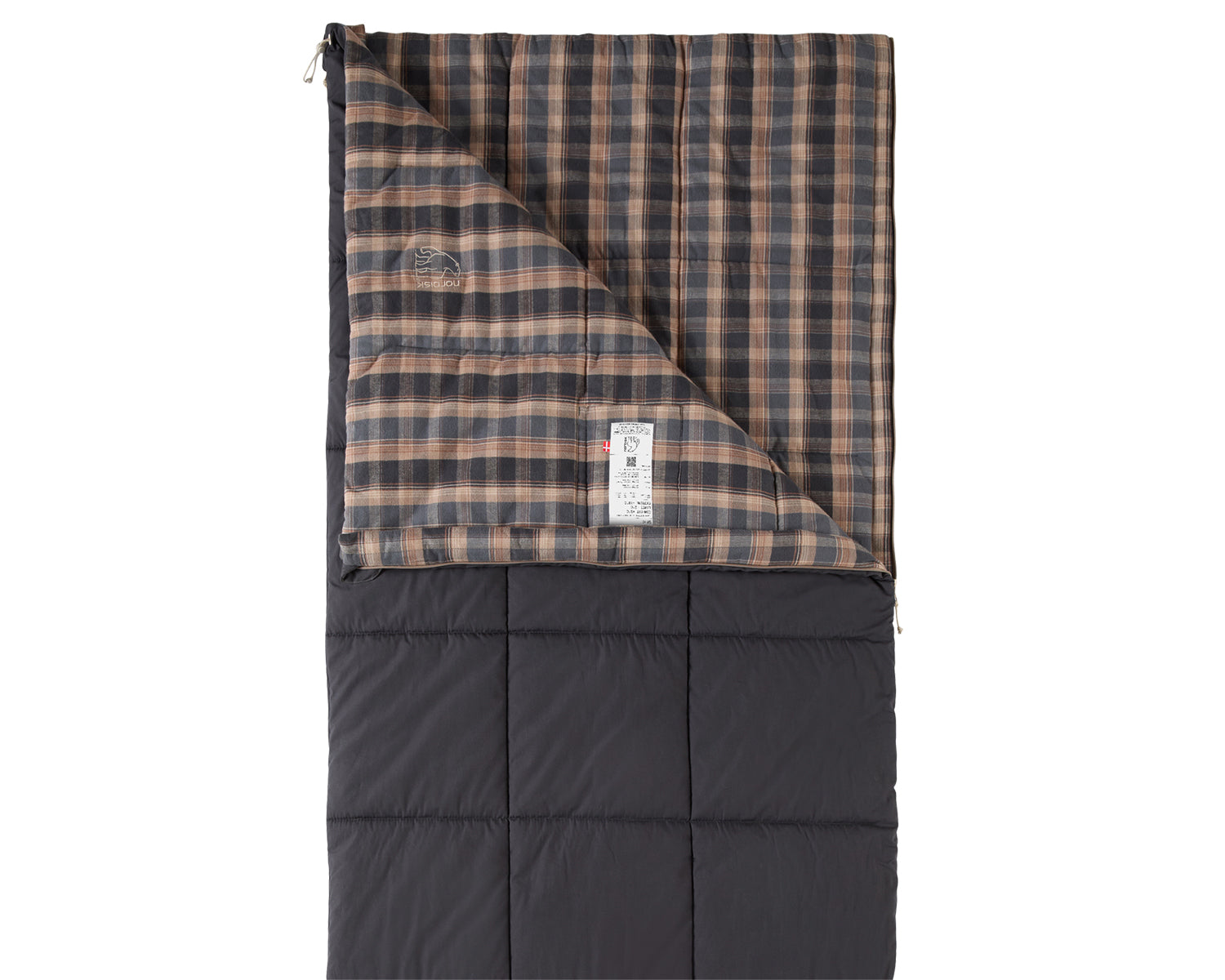 nordisk-sif-0-decken-schlafsack-obsidian-black-3-jahreszeiten-baumwollflanell image 3