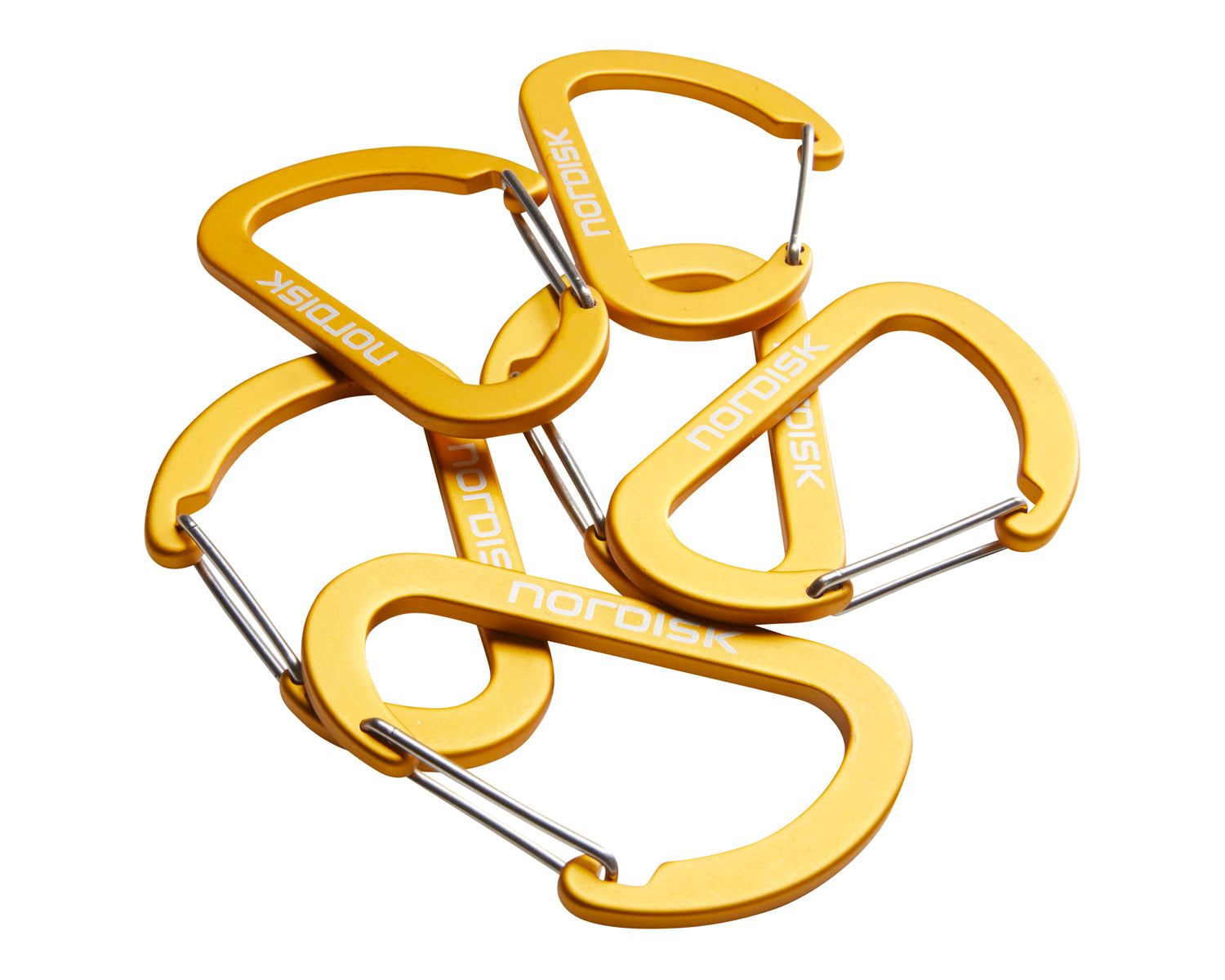 nordisk-large-hooks-6-st-ck-aluminium-karabinerhaken-in-mustard-yellow image 3