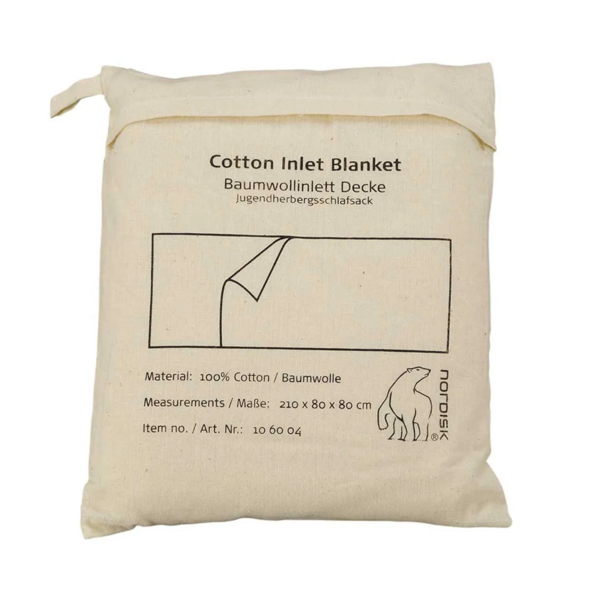 nordisk-cotton-liner-blanket-beige-100-bio-baumwolle-schlafsack-inlett image 2