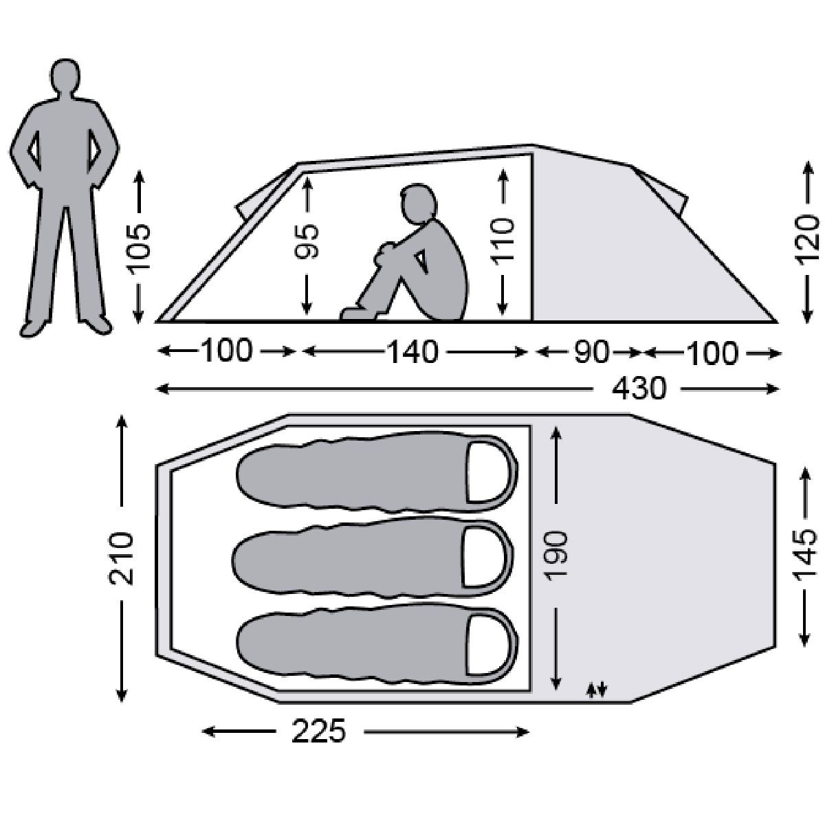 nordisk-oppland-3-pu-zelt-3-personen-tunnelzelt-gr-n-l image 2