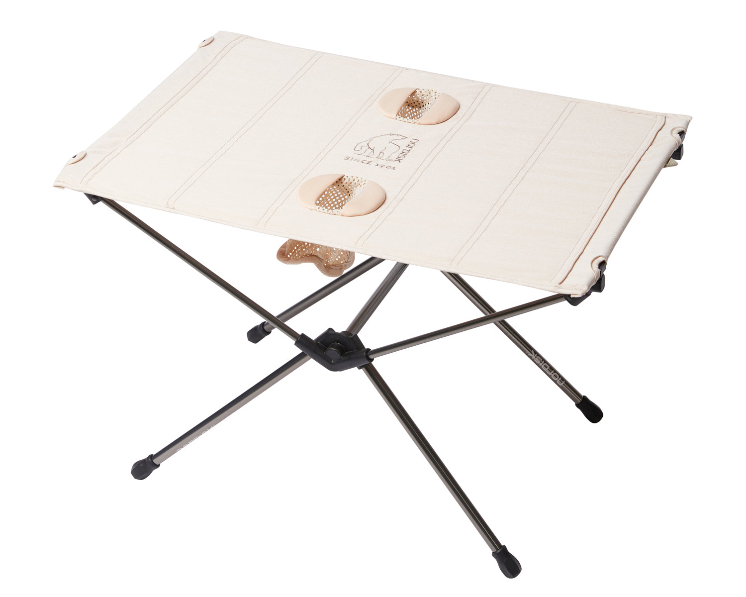nordisk-risskov-campingtisch-sandshell-klappbar-aluminiumgestell-canvas-optik image 2