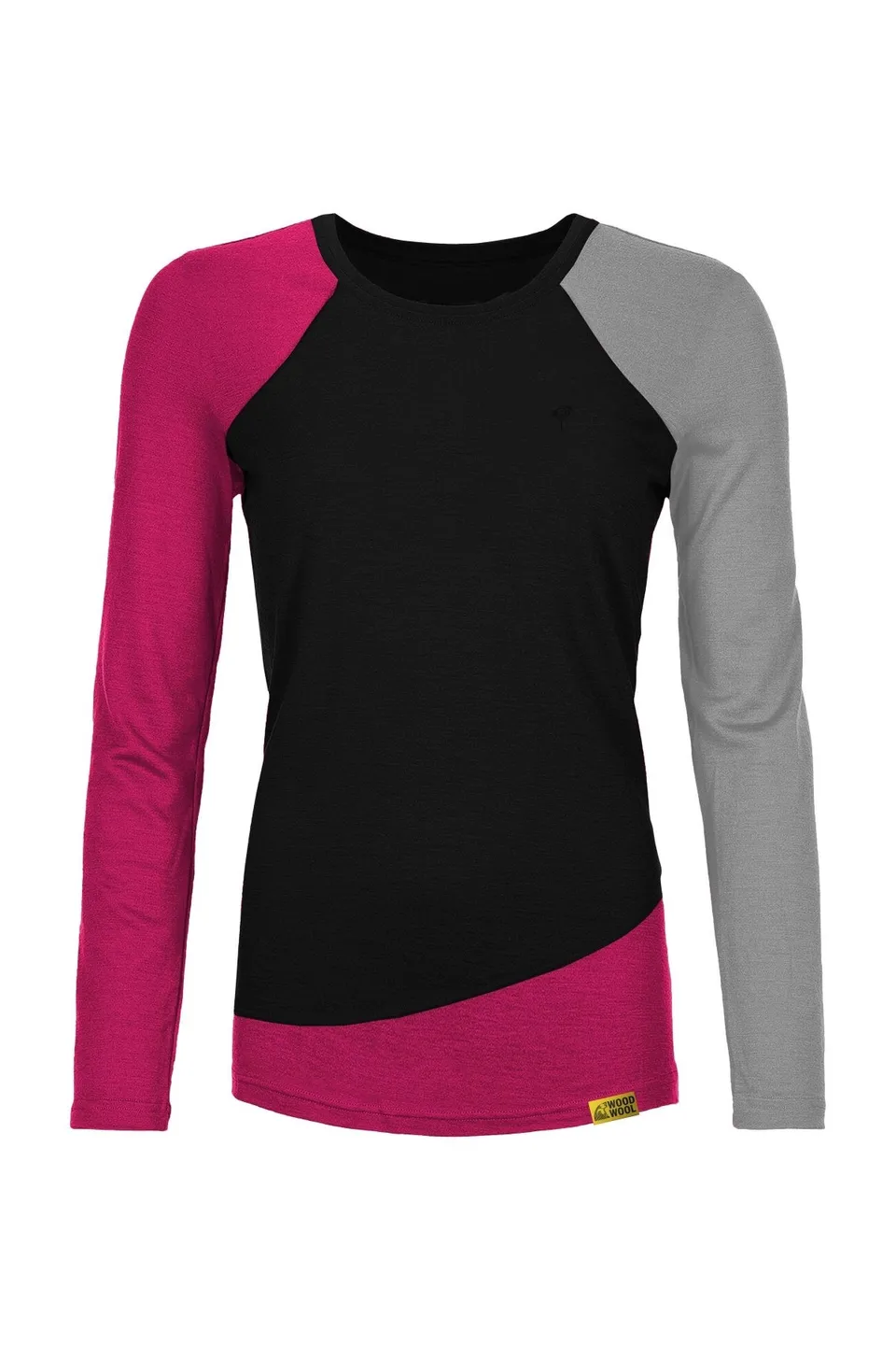 gr-ezi-bag-woodwool-longsleeve-lady-phillippa-black-raspberry-red-damen-langarms image 1