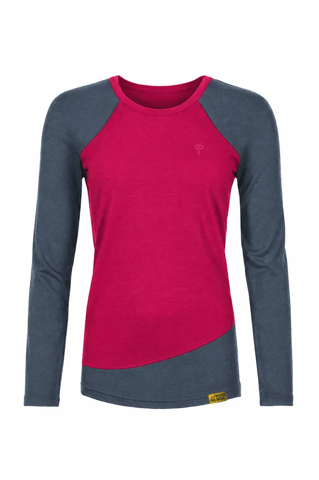 gr-ezi-bag-woodwool-longsleeve-lady-phillippa-damen-ocean-cavern-raspberry-red image 1