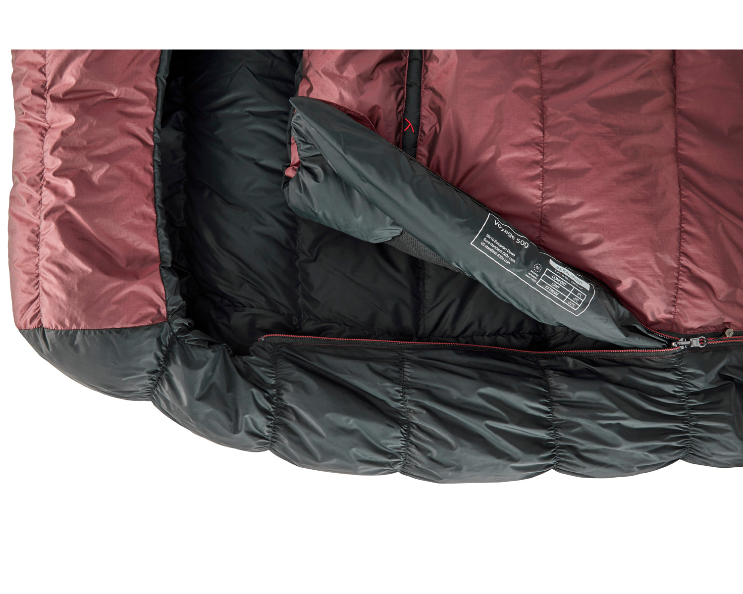 nordisk-voyage-500-sleeping-bag-right-zip-ribbon-red-daunenschlafsack-mit-crysta image 5