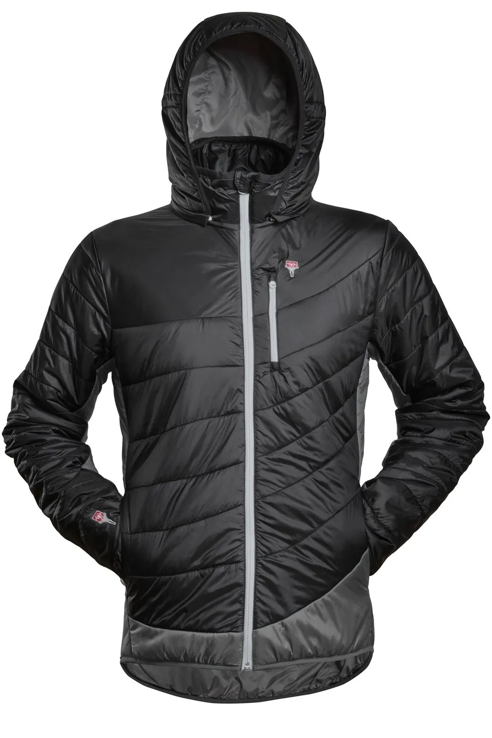 gr-ezi-bag-refreshful-silkwool-jacket-herren-isolationsjacke-black-grey image 1