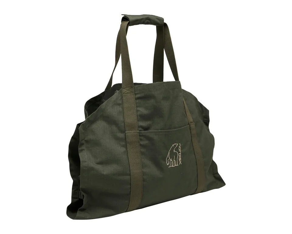 nordisk-blus-wood-bag-holztasche-aus-ripstop-baumwolle-four-leaf-clover-green image 1