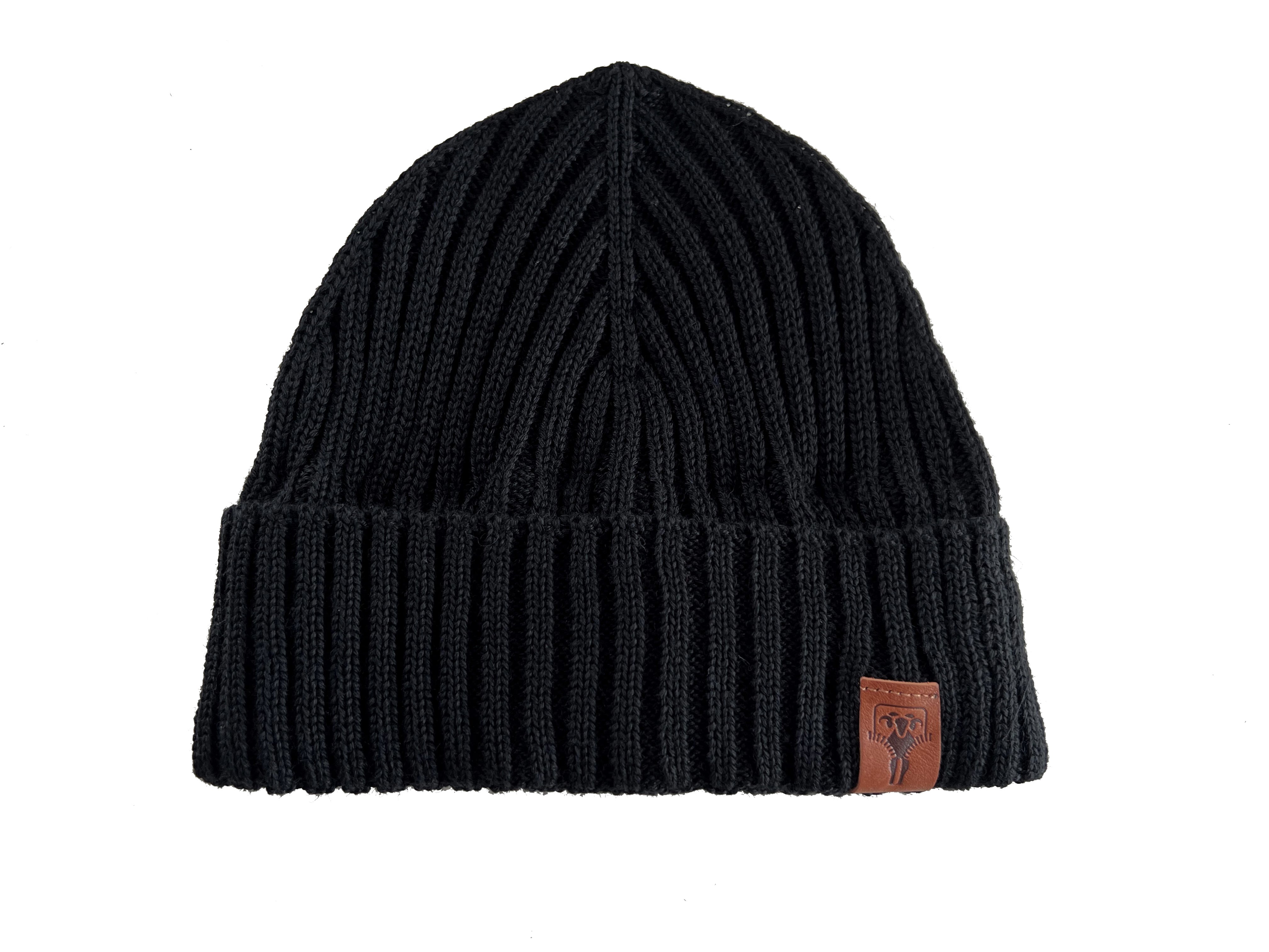 gr-ezi-bag-merino-fisherman-beanie-schwarze-winterm-tze-aus-merinowolle-mit-flee image 1