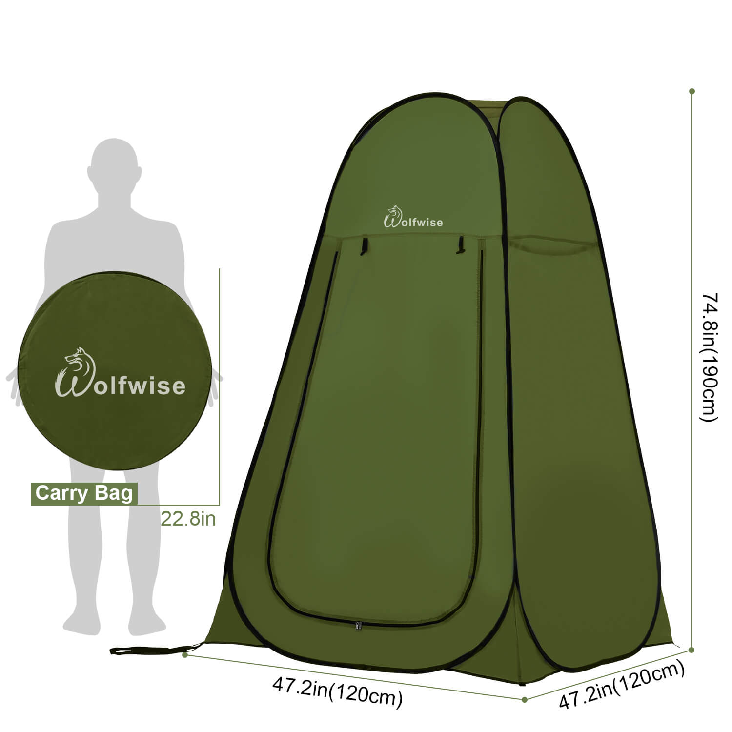 wolfwise-blazers-a10-pop-up-privacy-zelt-gr-n image 5
