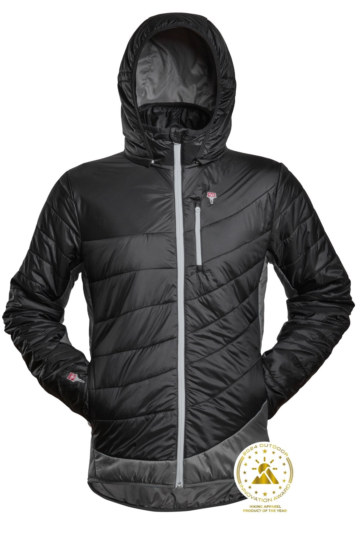 gr-ezi-bag-refreshful-silkwool-jacket-herren-isolationsjacke-black-grey image 2