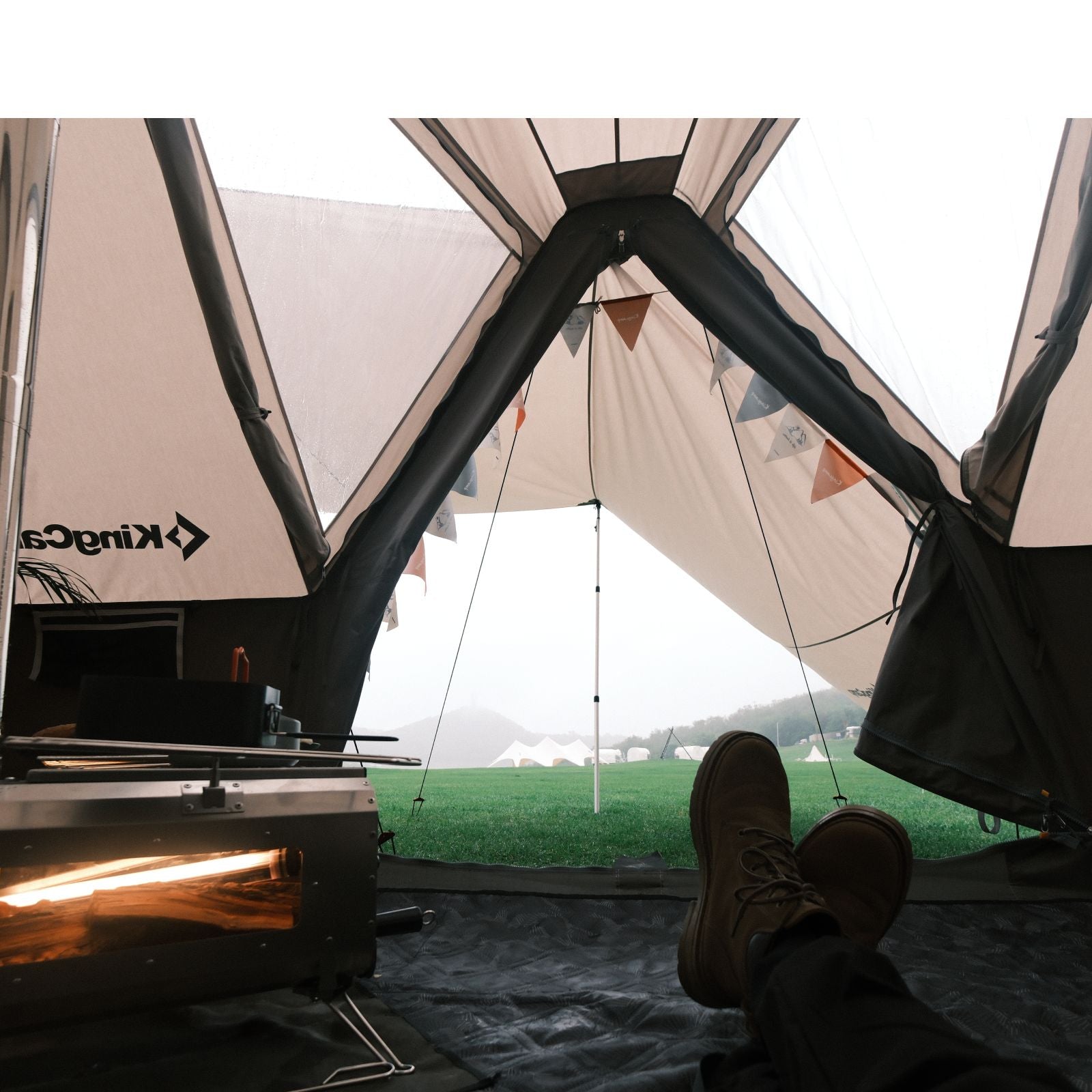 kingcamp-khan-villa-glamping-4-in-1-bundle-mit-ofen image 8