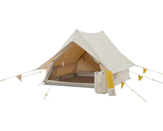 ydun-tech-mini-glamping-tent-incl-colour-pack-2-personen-mustard-yellow image 1