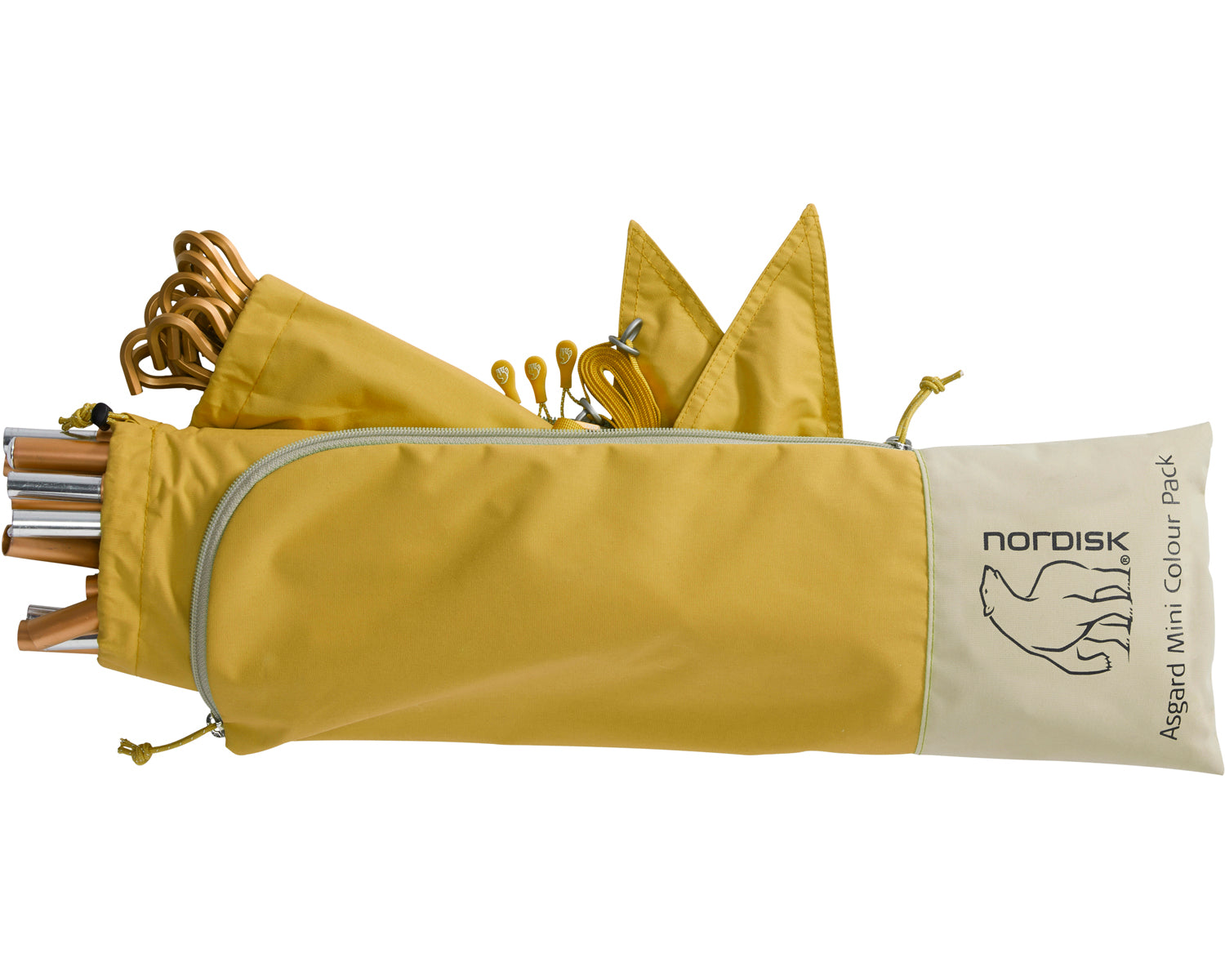nordisk-asgard-mini-colour-pack-mustard-yellow-komplettes-zeltgest-nge-set image 2