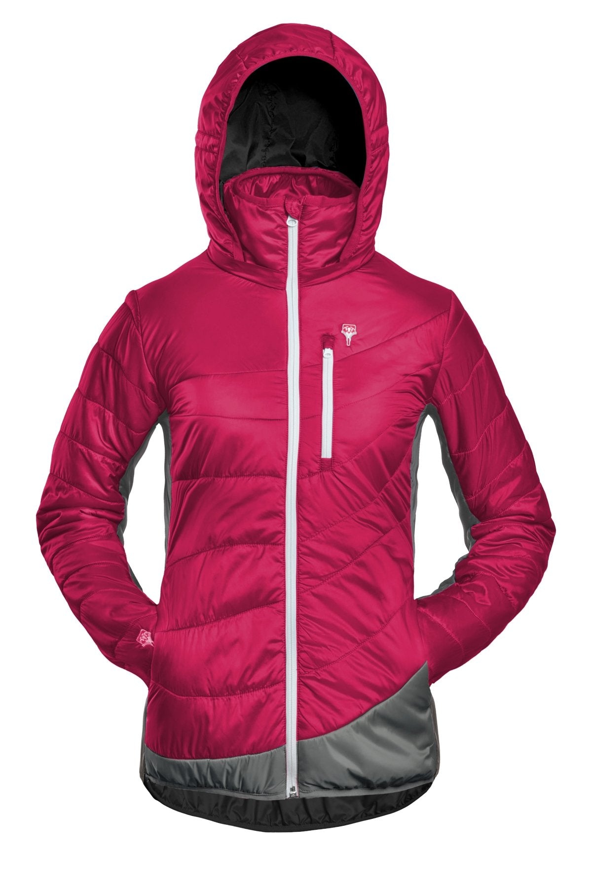 gr-ezi-bag-refreshful-silkwool-jacket-damen-isolationsjacke-raspberry-red-grey image 1