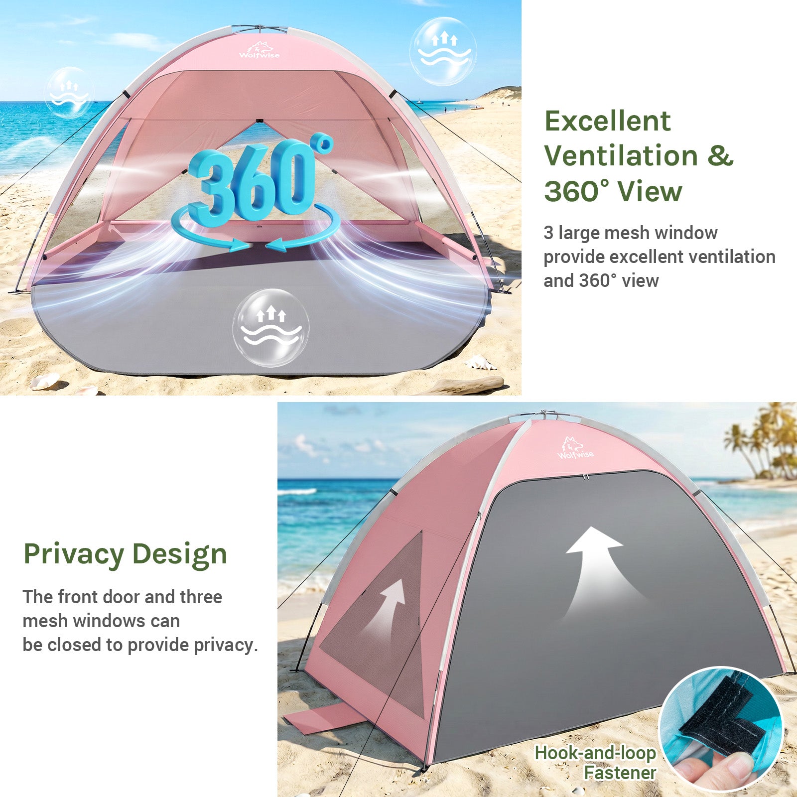 wolfwise-large-beach-tent-sun-shelter-f-r-3-4-personen-upf-50-sonnenschutz-mit-3 image 3