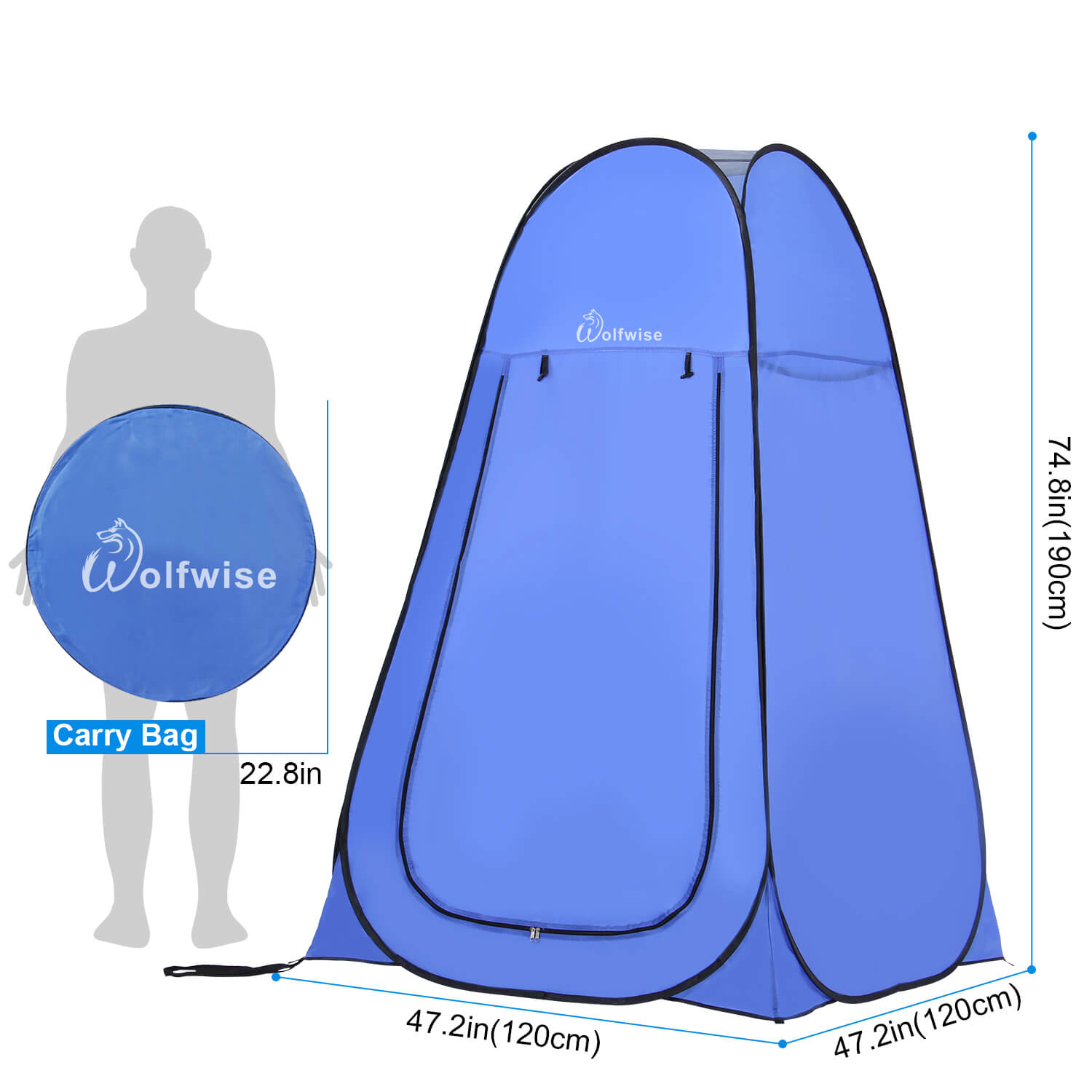 wolfwise-blazers-a10-pop-up-privacy-zelt-blau image 5