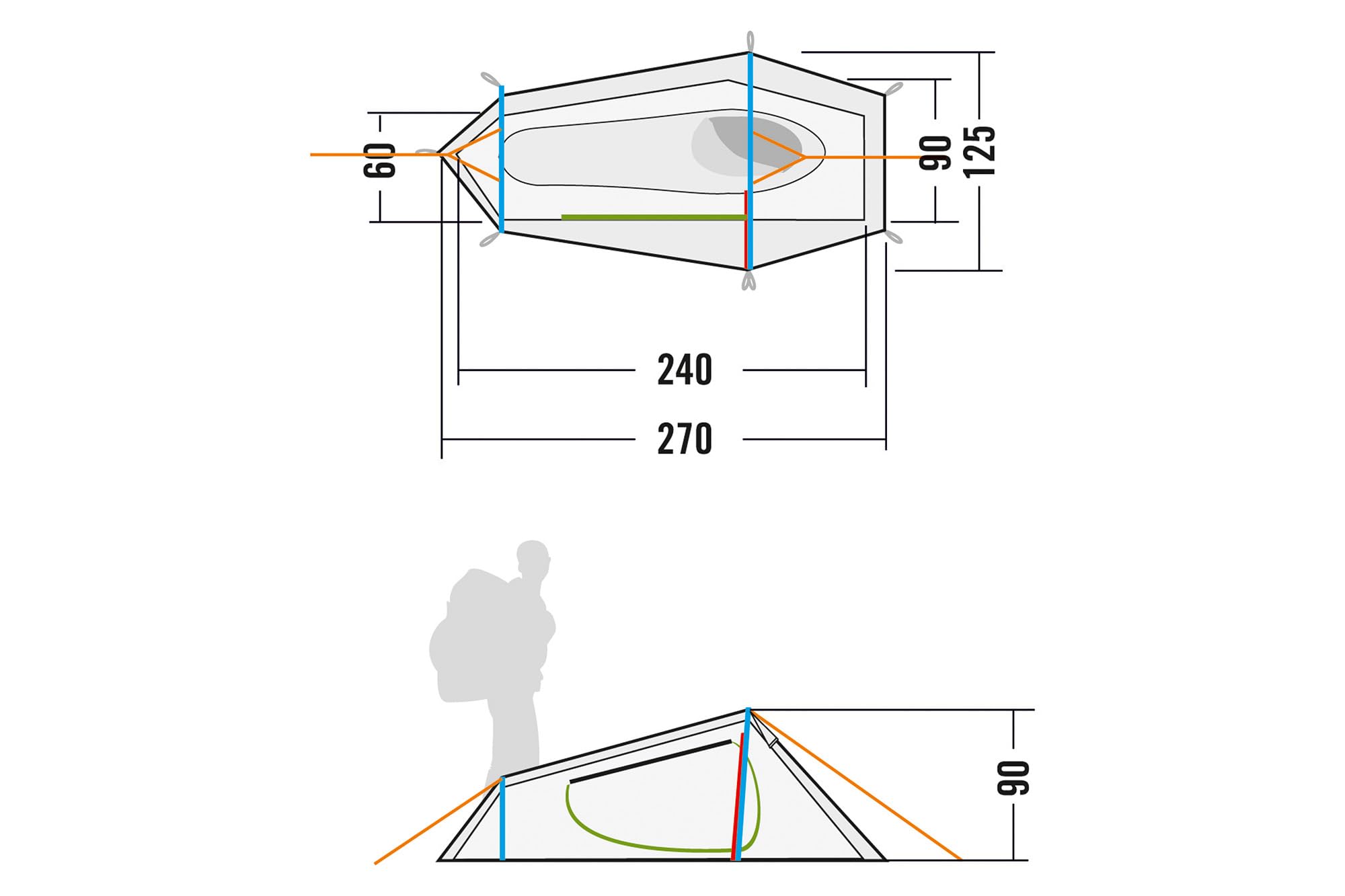 tatonka-koli-1-personen-tunnelzelt-270x125x90-cm-1-7-kg image 6