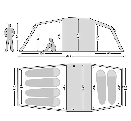 nordisk-reisa-pu-6-personen-familienzelt-tunnelzelt-dusty-green image 7
