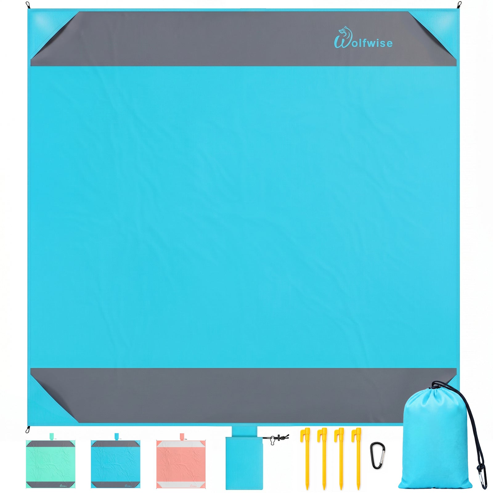 wolfwise-stranddecke-xxl-200-x-205-cm-wasserdicht-sandabweisend image 1