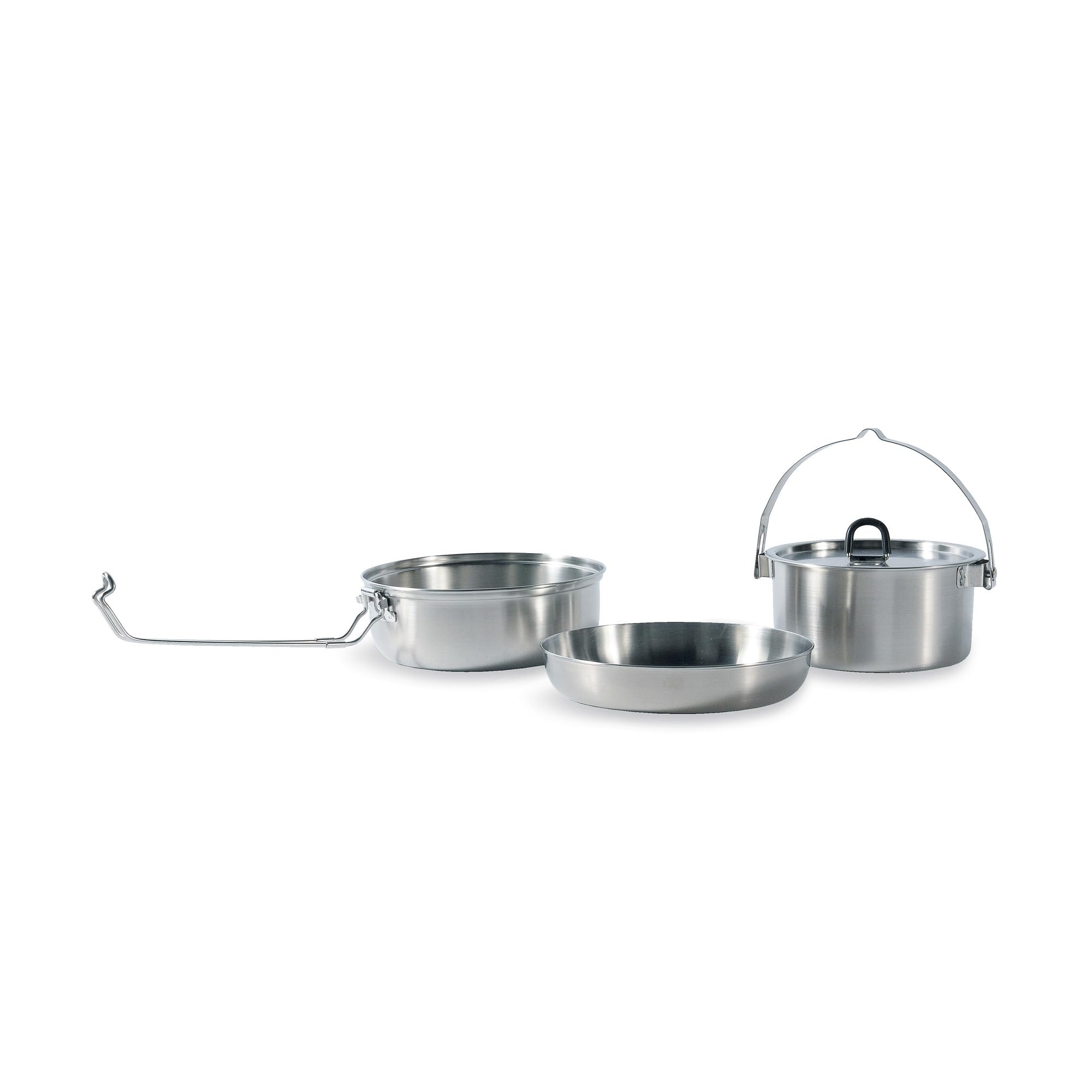tatonka-camp-set-large-3-teiliges-camping-kochgeschirr-aus-edelstahl-pfanne-topf image 1
