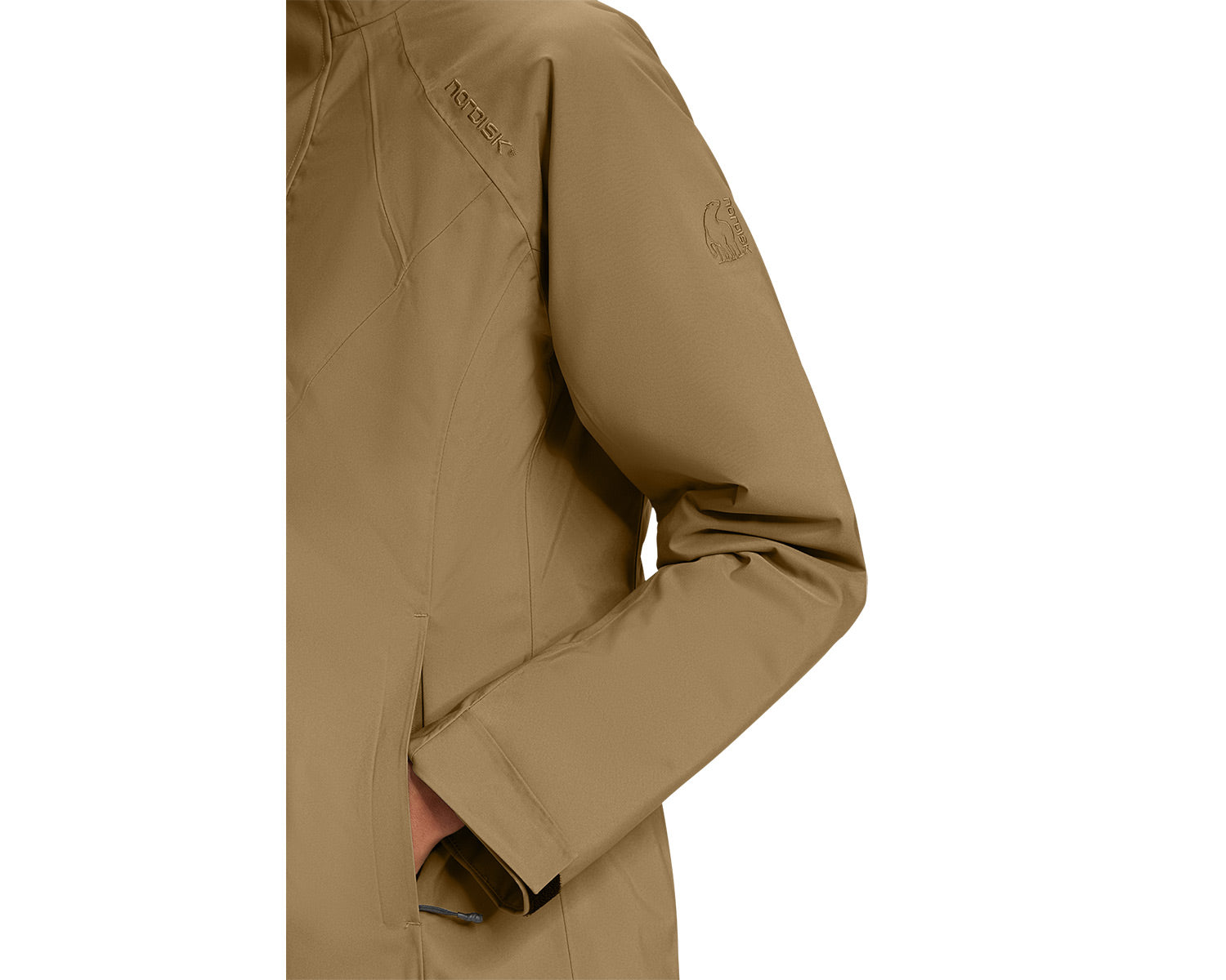 nordisk-vigdis-damenmantel-dull-gold-brown-2-lagen-wasserdicht-crystal-down-isol image 7