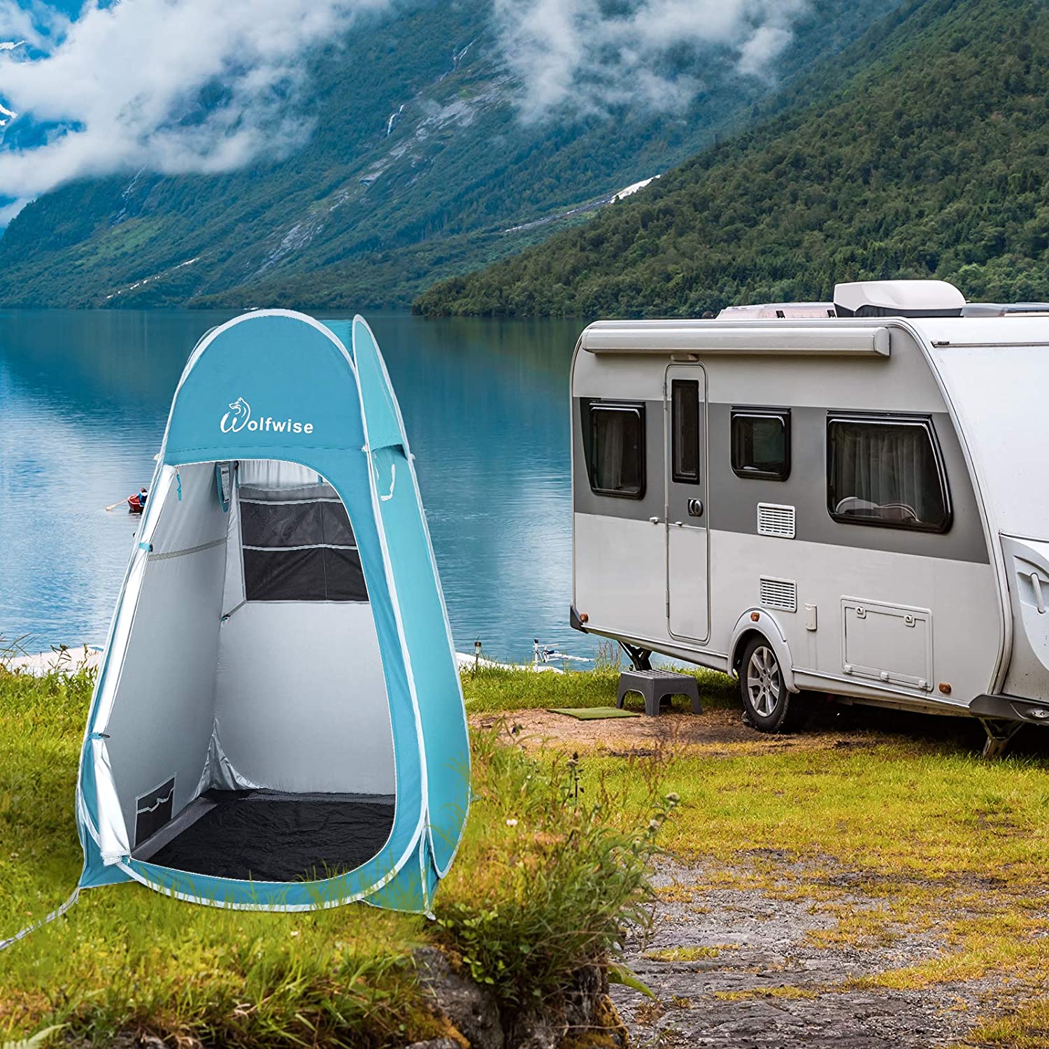 wolfwise-pop-up-duschzelt-privacy-shower-tent image 2
