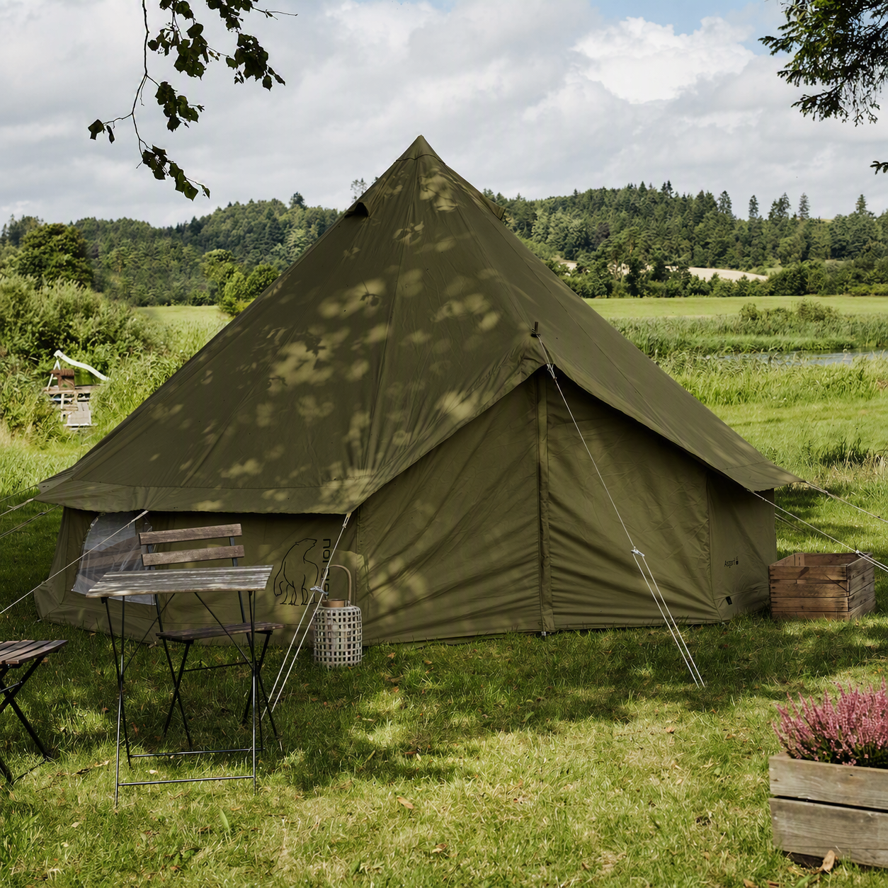 nordisk-asgard-12-6-glamping-zelt-12-6-m-6-personen-green-khaki image 2