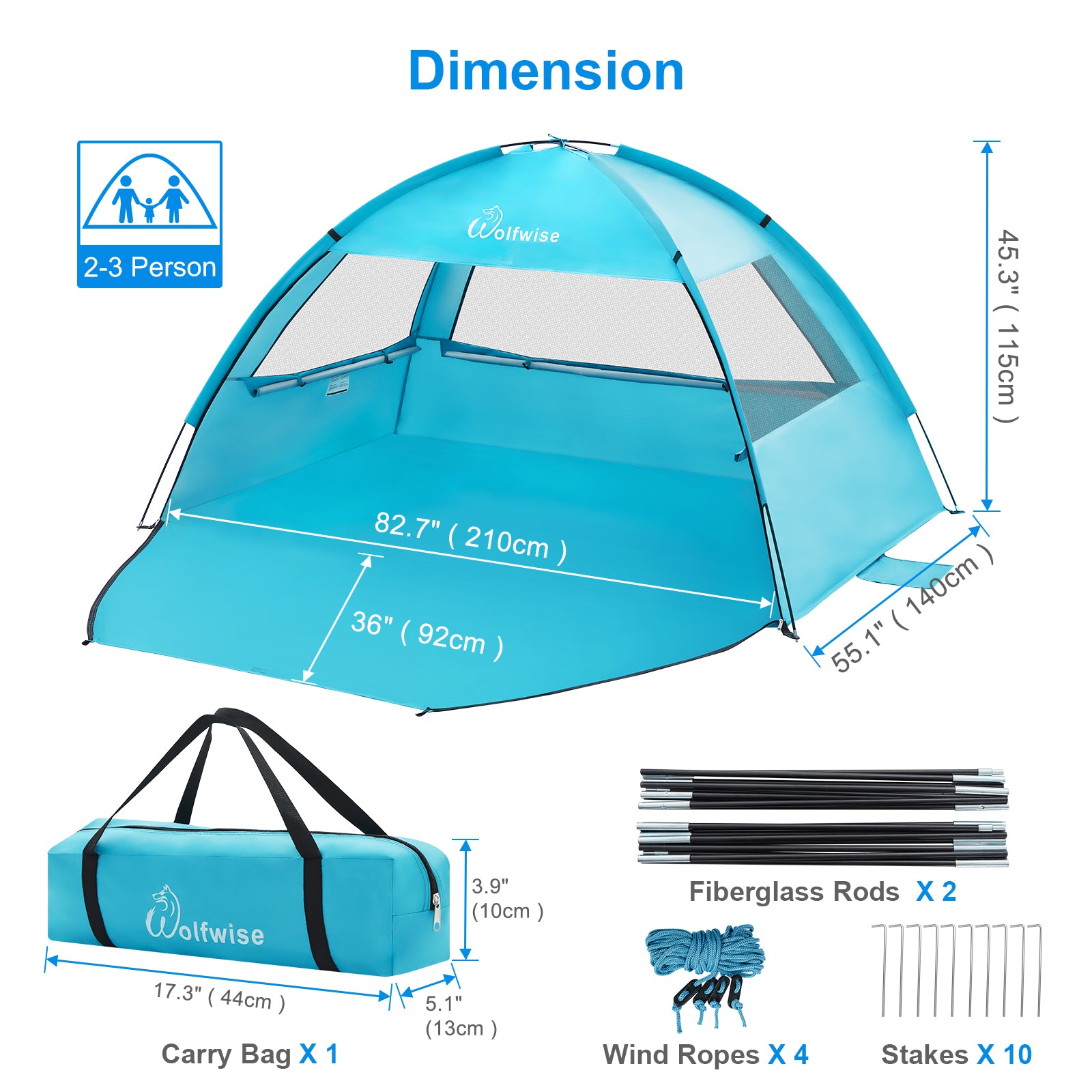 wolfwise-easy-set-up-strandzelt-blau-upf-50 image 6