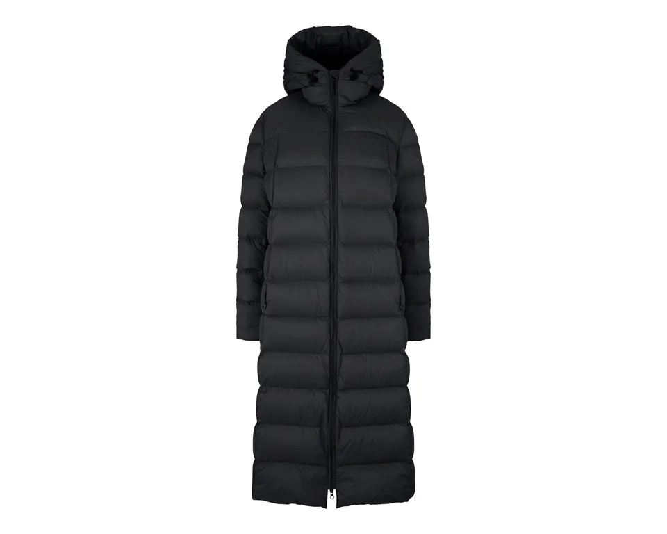 nordisk-nixie-damen-daunenmantel-schwarz-recyceltes-nylon-rds-crystal-down-dry image 1