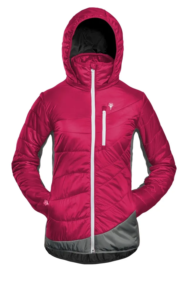 gr-ezi-bag-refreshful-silkwool-jacket-damen-isolationsjacke-raspberry-red-grey image 1