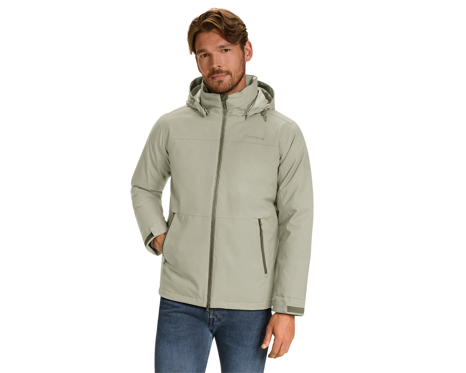 nordisk-marton-daunen-hardshelljacke-vetiver-green-herren-recyceltes-polyester image 2