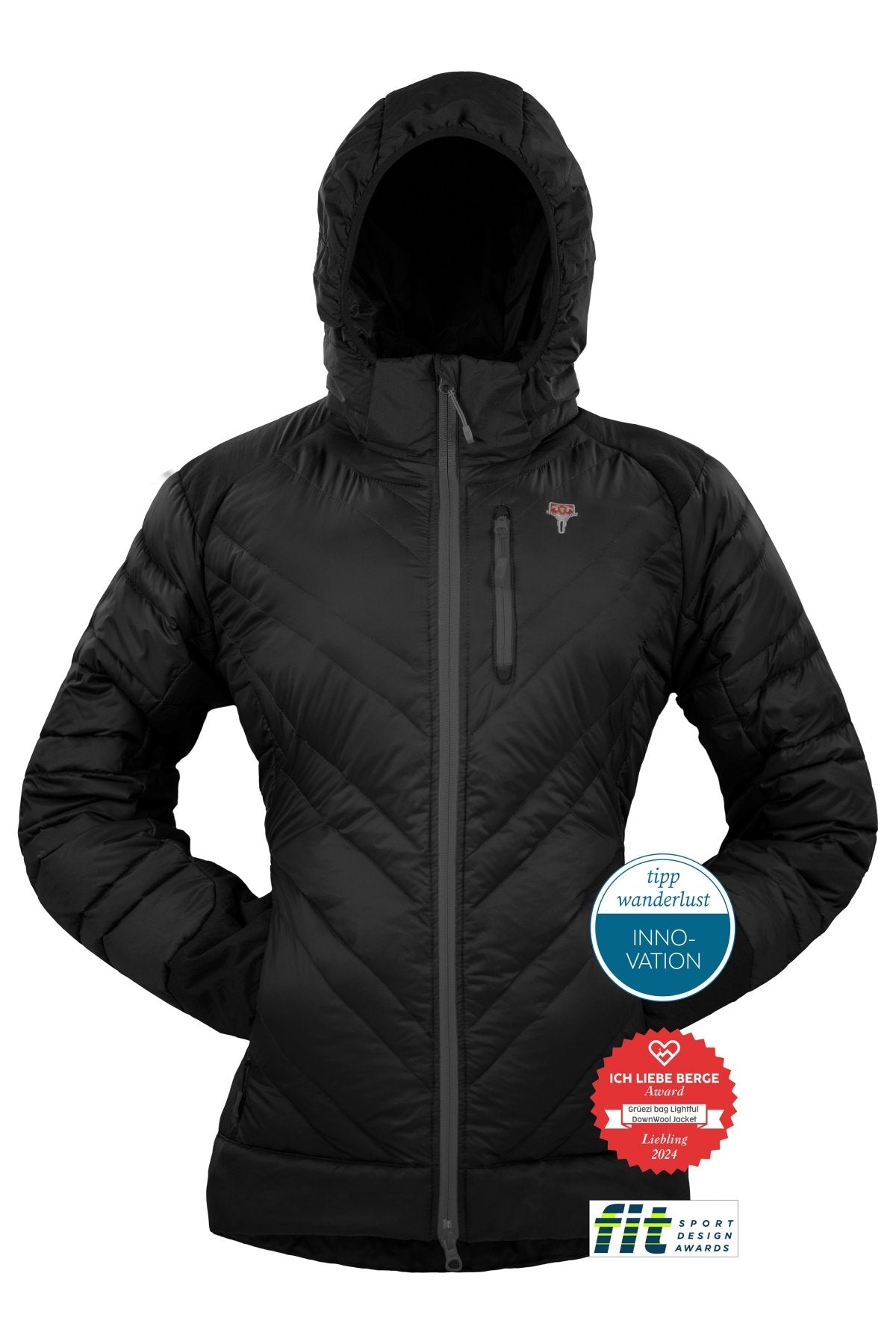gr-ezi-bag-the-lightful-downwool-jacket-damen-isolationsjacke-black image 1