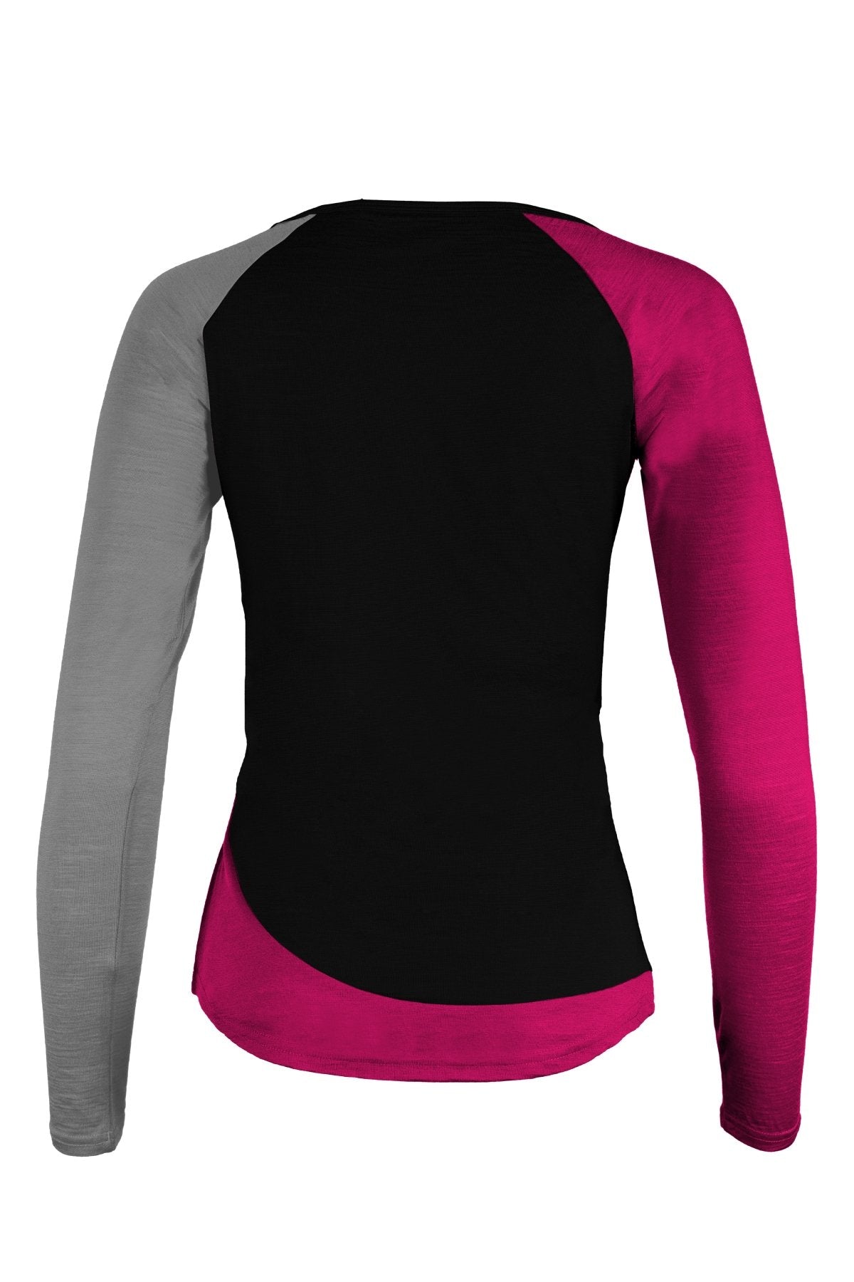 gr-ezi-bag-woodwool-longsleeve-lady-phillippa-black-raspberry-red-damen-langarms image 2