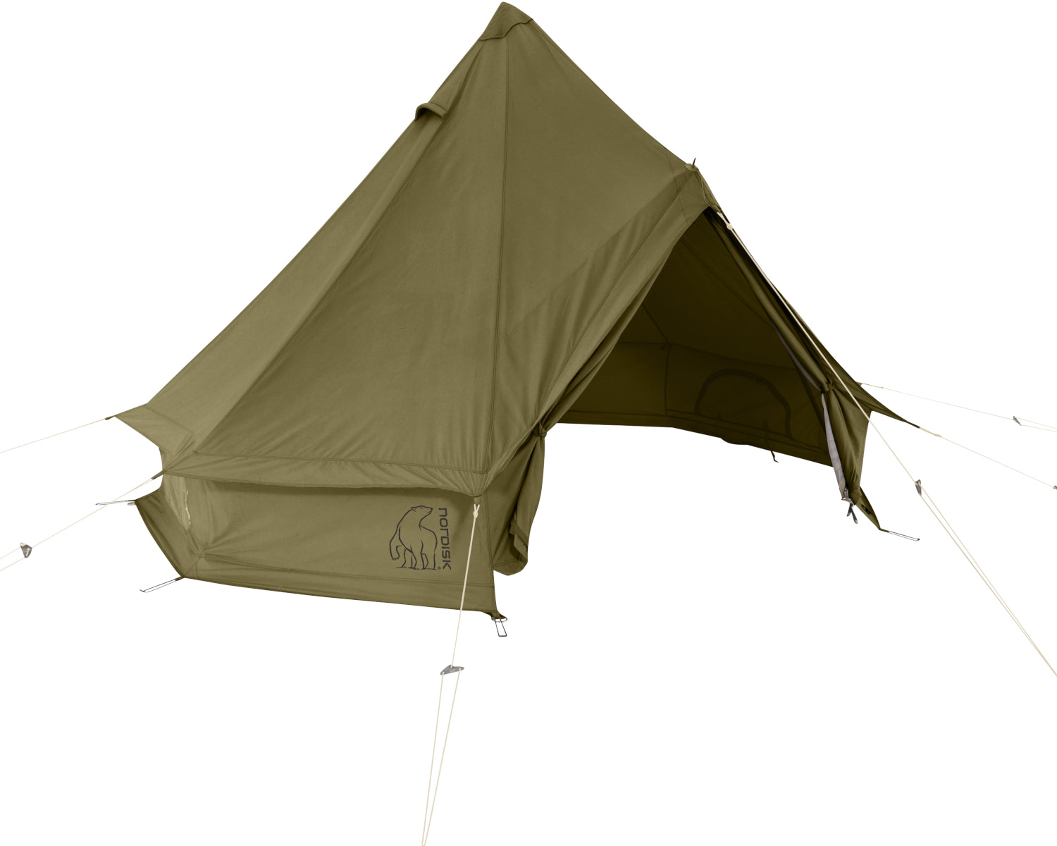 nordisk-asgard-12-6-glamping-zelt-12-6-m-6-personen-green-khaki image 1